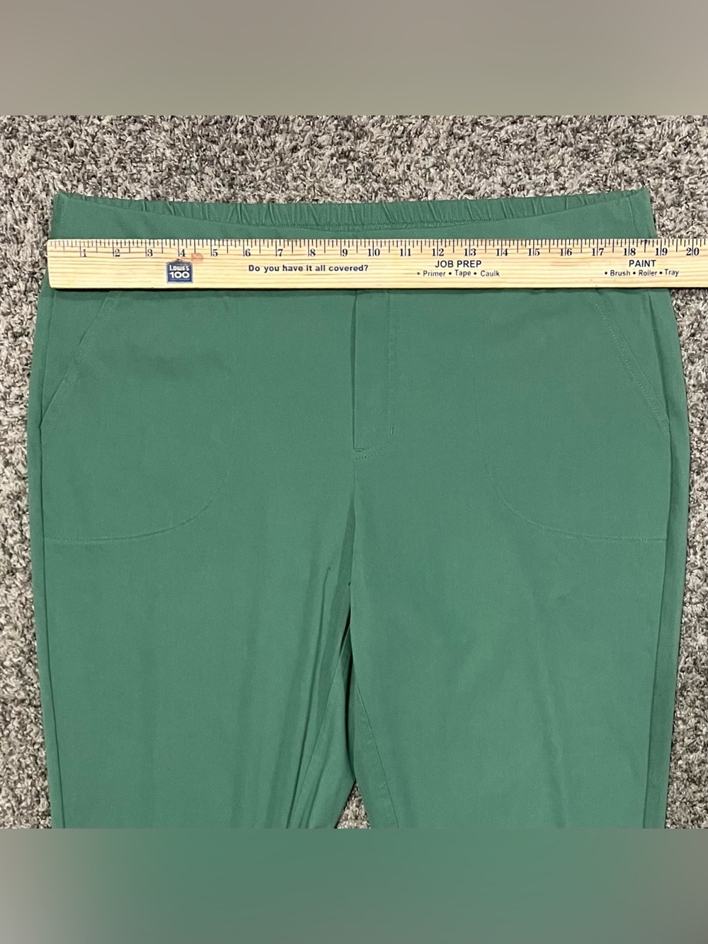 Denim & Co. Comfy Knit Air Petite Straight Crop Pant with Side Slits! Size LP. - Picture 11 of 15